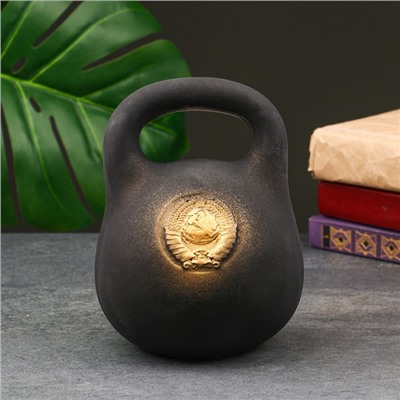 Копилка для денег «Гиря с гербом СССР», гипс, 15×15×18 см