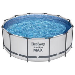 УЦЕНКА Бассейн каркасный Bestway Steel Pro Мах 56420, 366×122 см, фильтр-насос, тент, подстилка, круглый