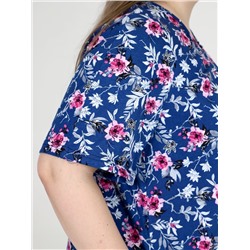 Платье "Душка (синий) Цветы"