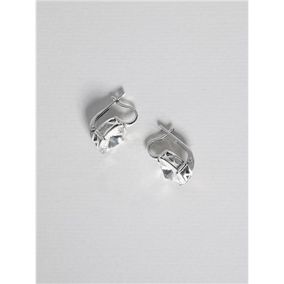 Подвеска из серебра с кристаллом Swarovski родированная 925 пробы 0042п-001