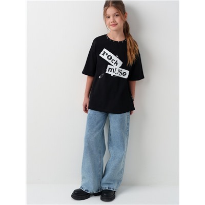 Фуфайка трикотажная для девочек (футболка)