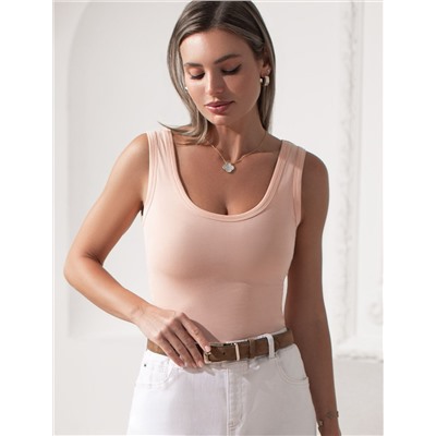 Топ облегающий из премиального хлопка с эластаном