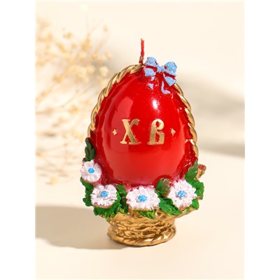 Свеча декоративная «Пасхальное яйцо в корзинке», 7×10.5 см, 130 г