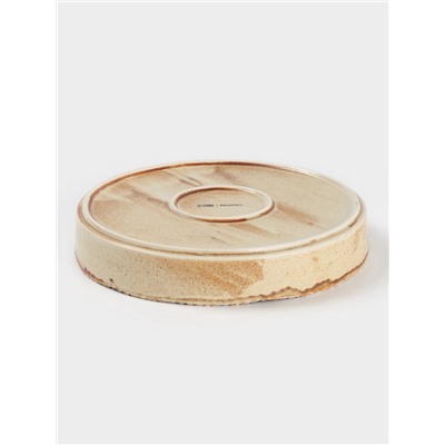 Тарелка с бортиком Magistro Organic brown, d=26 см, фарфор, бежевая