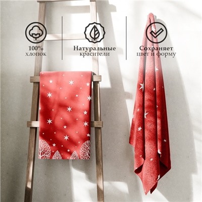 Полотенце махровое «Этель. Снежный вечер», 50×90 см, хлопок 100%