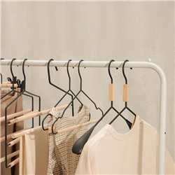 Вешалка для брюк и юбок SAVANNA Wood, 36×21.5×1.1 см, многоуровневая, чёрная