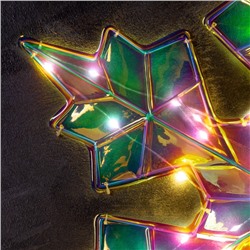 Светодиодная фигура «Снежинка» 80×80 см, пластик, 220 В, 8 режимов, свечение тёплое белое