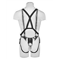 Страпон-система с телесной насадкой 11  Hollow Strap-On Suspender System - 28 см.