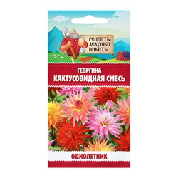 Семена цветов Георгина «Кактусовидная смесь», 0.1 г, «Рецепты дедушки Никиты»