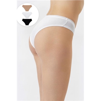 Трусы женские 412246-3 (Белый, бежевый, черный)