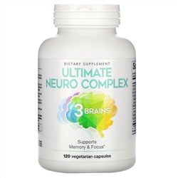 Natural Factors, 3 Brains, Ultimate Neuro Complex, 120 вегетарианских капсул