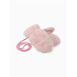Варежки подростковые MINAKU, пушистые, 20 см, розовые