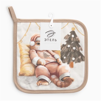 Прихватка «Этель. Уютных вечеров» саржа, 19×19 см,100% хл, ватин 250 г/м²