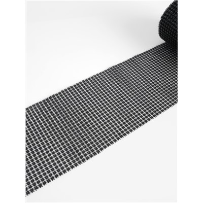 Лента с имитацией страз, 12 см, 9±1 м, чёрная