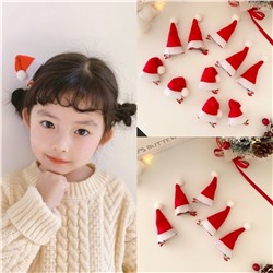 Заколка для волос Новогодняя "Красный колпак"