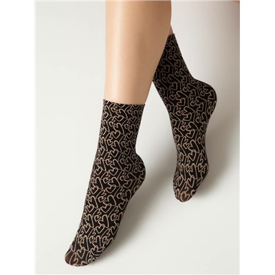 Полиамидные CONTE FANTASY Плотные носки с рисунками«Love»