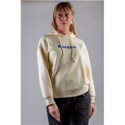 Унисекс-худи из премиальной ткани "Korea" без начеса (Светло-бежевый)