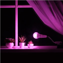 Светильник для растений 15 Вт, 12 мкмоль/с, гибкая ножка 15 см, выкл на корпусе