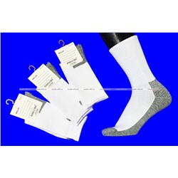 AMIGOBS ВЫСОКИЕ белые носки (серая подошва)  арт. 1372