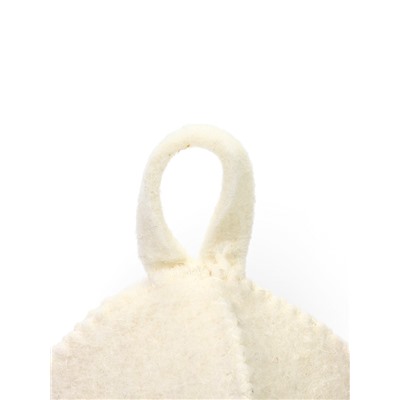 Шапка для бани и сауны «Сакура», полиэфир, шерсть, белая