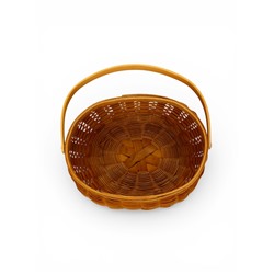 Корзина плетёная для хранения Wif, с ручкой, лоза, коричневая, набор 3 шт.