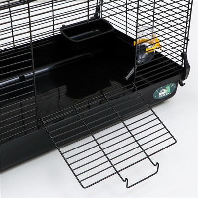Клетка для грызунов «Пижон», 47×30×30 см, пластик, металл, чёрная