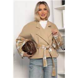 Пальто укороченное Хайт (бежевое) Б14314-7М