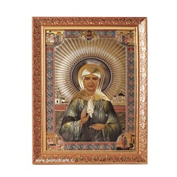 Икона 13х18 Матрона Московская   под стеклом / 3027-TF / CH166-4 /