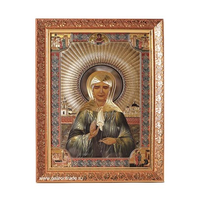 Икона 13х18 Матрона Московская   под стеклом / 3027-TF / CH166-4 /