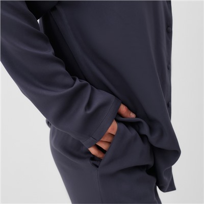 Костюм женский (рубашка, брюки) MINAKU: Casual Collection, размер 40, цвет графит