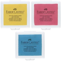 Ластик-клячка в пластиковой коробочке 40х35х10 мм 127321 ассорти FABER CASTELL