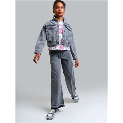 Фуфайка трикотажная для девочек (футболка)