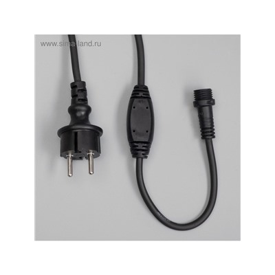 Гирлянда «Занавес» 2×3 м, IP65, УМС, тёмная нить каучук, 600 LED, свечение мульти, 220 В