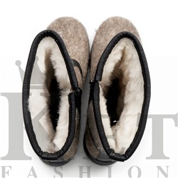 Сапожки женские Сура, серые, с замком, литая подошва