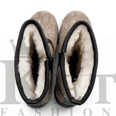 Сапожки женские Сура, серые, с замком, литая подошва