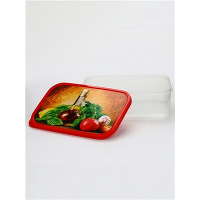 Ланч - бокс прямоугольный «Прованские травы», 1200 мл