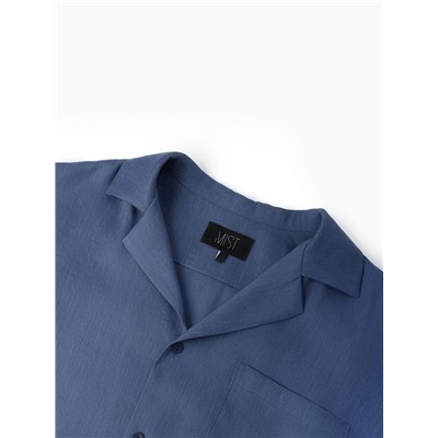 Рубашка мужская с коротким рукавом MIST, размер 54, синяя