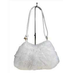 Женская сумка из искусственного меха, цвет белый