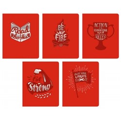 Тетрадь  48л клетка "TOTAL RED. Quotes" ТККФ487924 Listoff