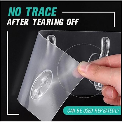 Прозрачные крючки одной лентой 6 штук