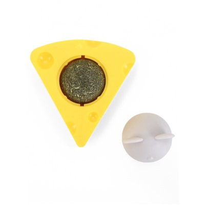 Игрушка для кошек из кошачьей мяты «Сыр» на основании, 5×4 см