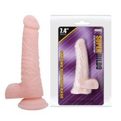 Телесный фаллоимитатор с присоской Super Dildo - 18,8 см.