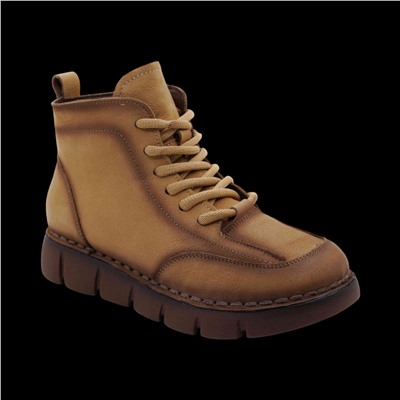 Ботинки из натуральной кожи SE10-6 бежевые