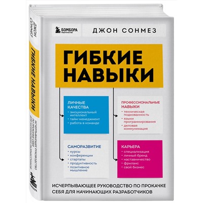 Эксмо Джон Сонмез "Гибкие навыки. Исчерпывающее руководство по прокачке себя для начинающих разработчиков"