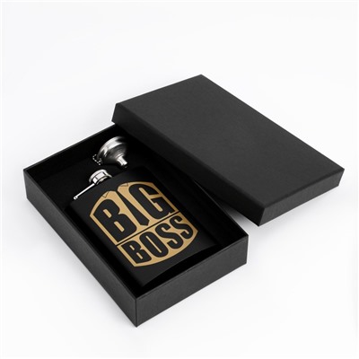 Фляжка BIG BOSS, нержавеющая сталь, 240 мл, с воронкой