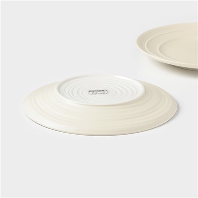 Тарелки Magistro Jarwah Lugerne, 21.4×2.4 см, набор 2 шт., фарфор, молочные