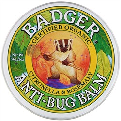 Badger Company, Бальзам с защитой от насекомых с цитронеллой и розмарином, 56 г (2 унции)