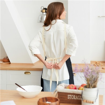 Фартук «Этель» Minimalist design black, 60×70 см 45% лён, 55% хлопок, 395 г/м²