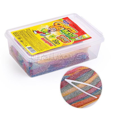 Жевательный мармелад в кислой обсыпке "Crazy gummy. Crazy belt" ассорти 7гр*86шт