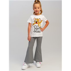 Комплект трикотажный для девочек: фуфайка (футболка), брюки (легинсы)